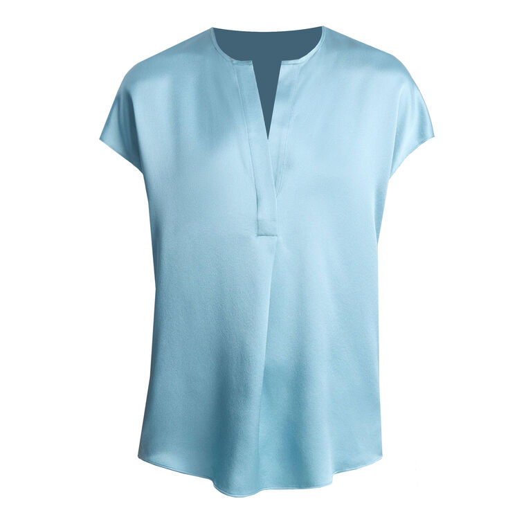 Cap Sleeve Half Placket Blouse image number null