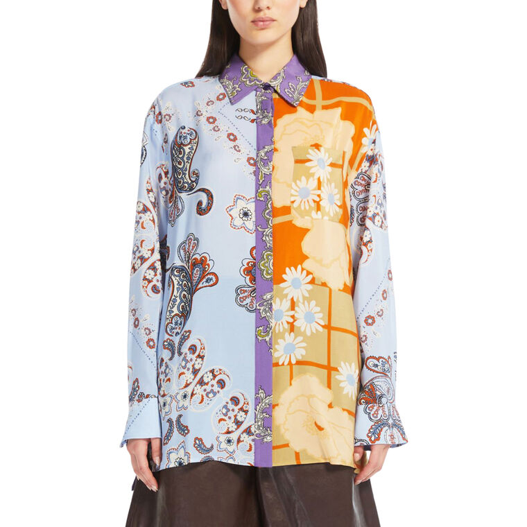 Alcazar Printed Crepe De Chine Shirt image number null