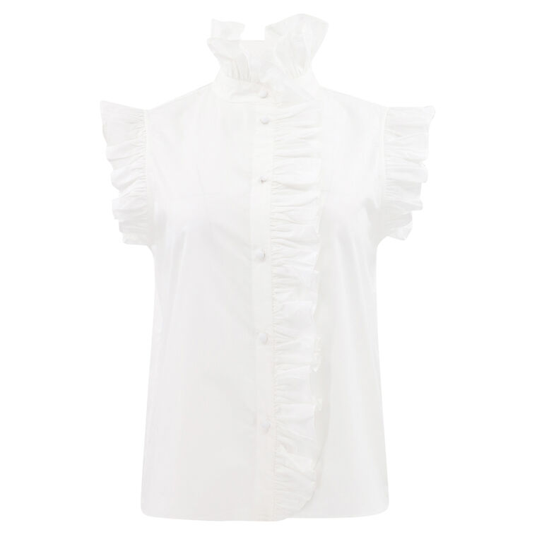 Marfa Short Sleeve Ruffle Detail Top image number null