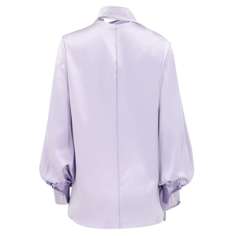 Foulard Draped Turtleneck Blouse image number null