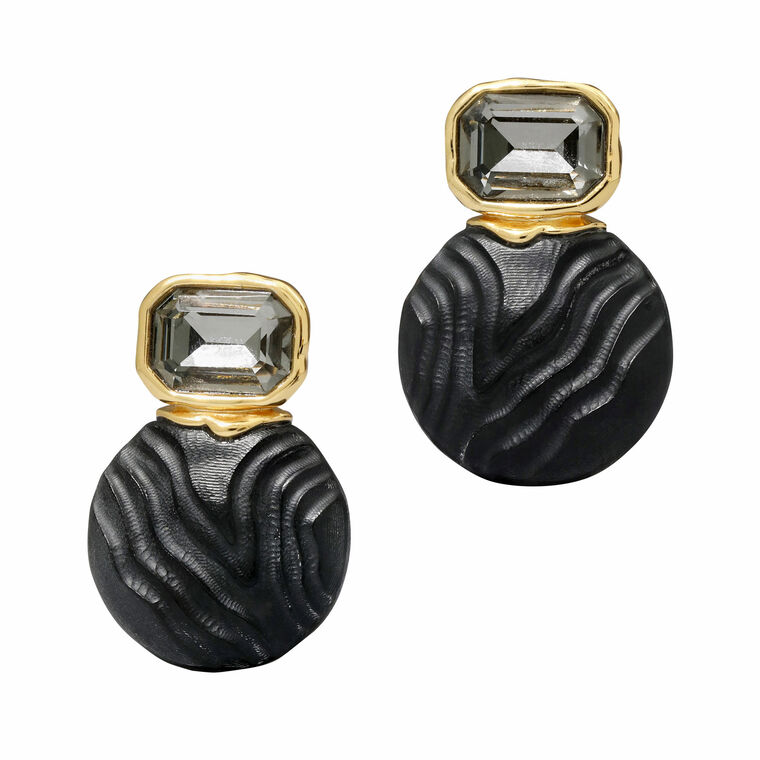 Madera Lucite Disc Post Earring image number null