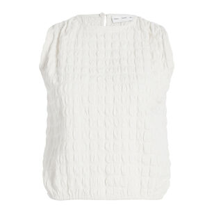 Bradley Sleeveless Crewneck In Textured Cotton