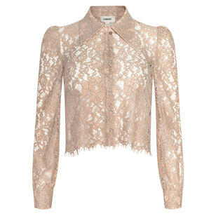 Anita Lace Button-Up Blouse