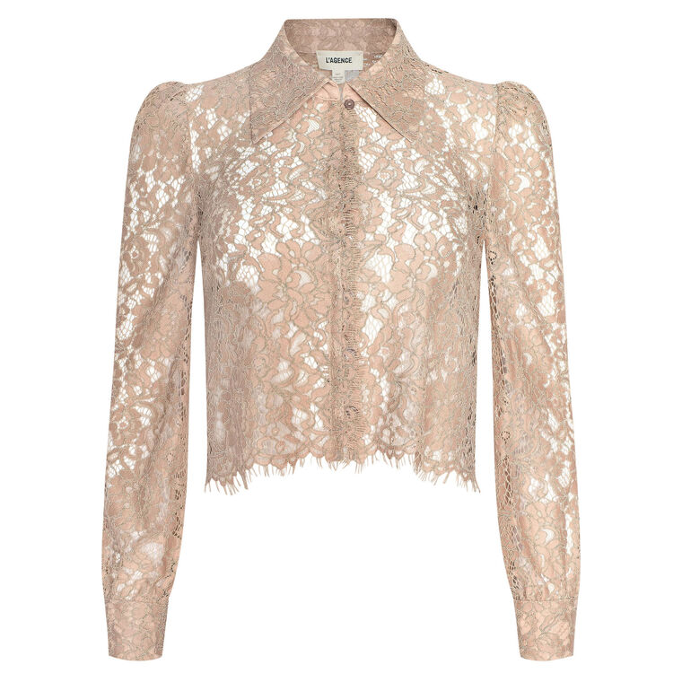 Anita Lace Button-Up Blouse image number null