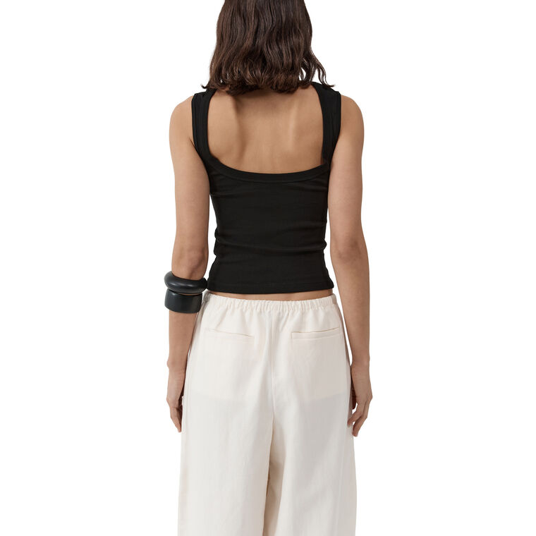 Sleeveless Organic Cotton Ballerina Top image number null