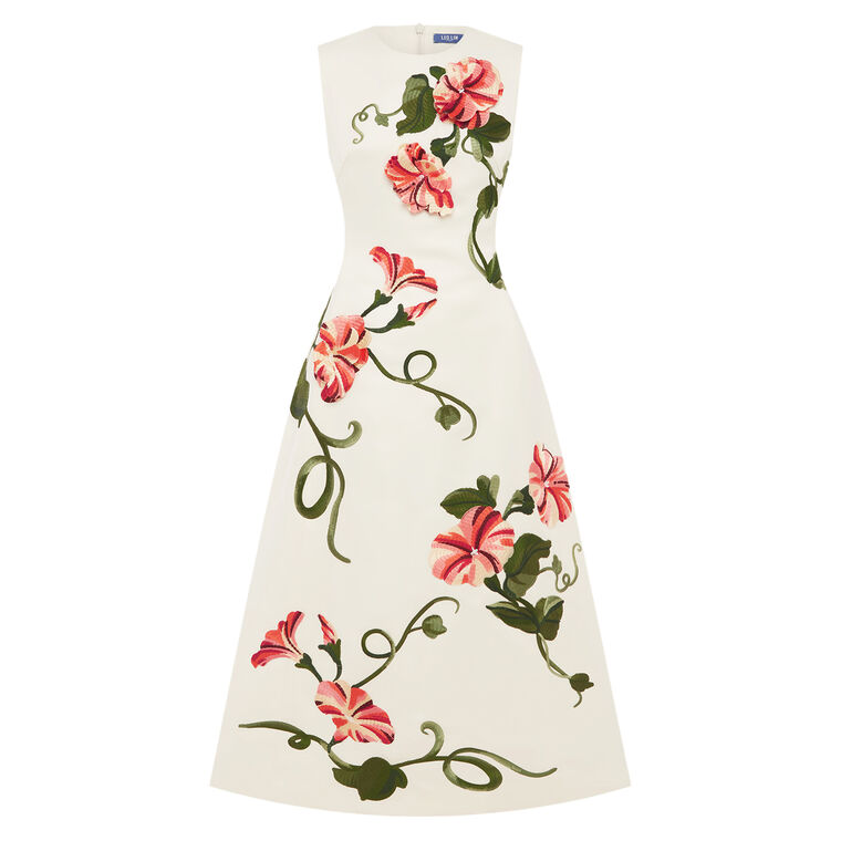 Cleo Applique Sleeveless Midi Dress image number null