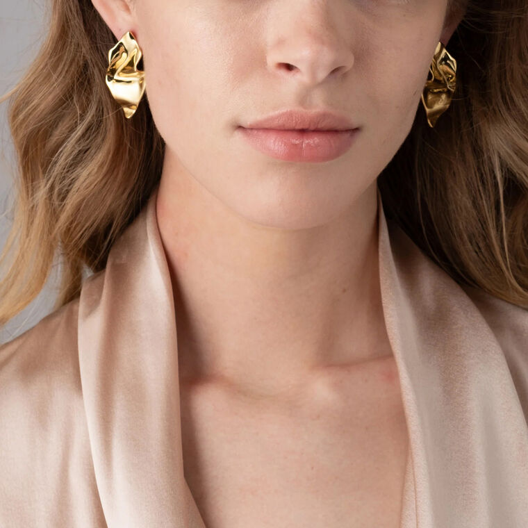 Crumpled Small Post Earrings image number null