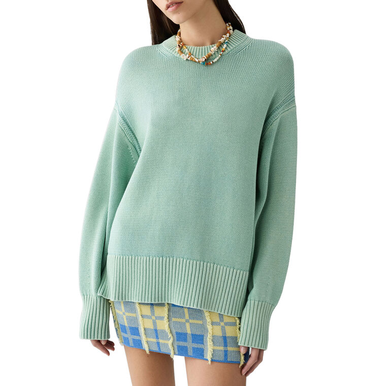 Long Sleeve Sunwash Cozy Crewneck Sweater image number null