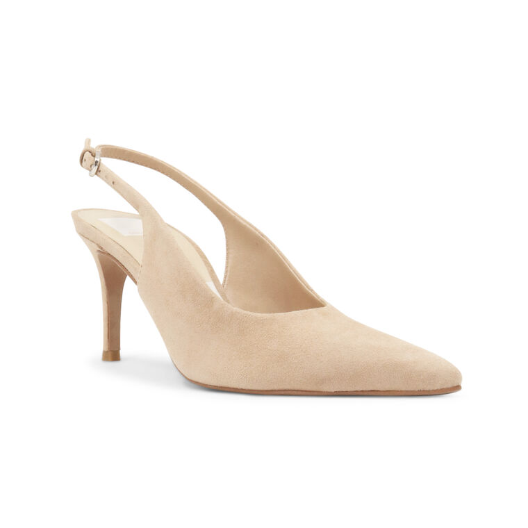 Elasi Pointed Toe Suede Slingback Heel image number null