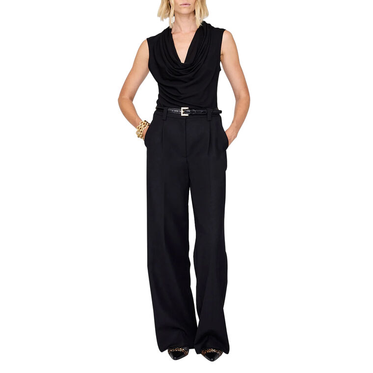 Jeanette Sleeveless Cowl-Neck Bodysuit image number null
