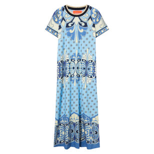 Short Sleeve Sporty Swing Midi Dress
