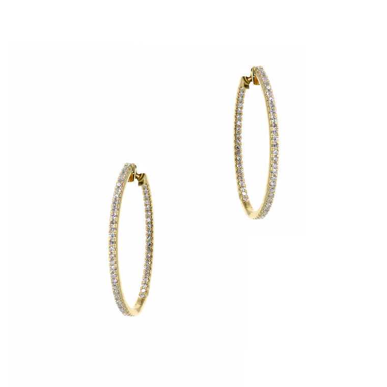 Muse Oval Hoop Earrings image number null