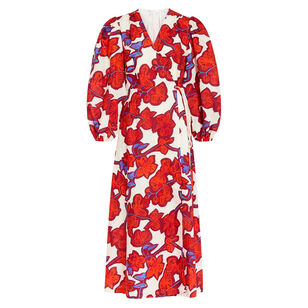 Everette Long Sleeve Midi Wrap Dress