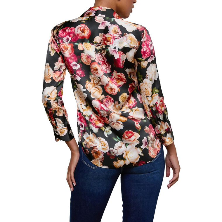 Dani 3/4 Sleeve Silk Blouse image number null