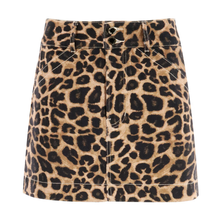Chloe Leopard Mini Skirt image number null