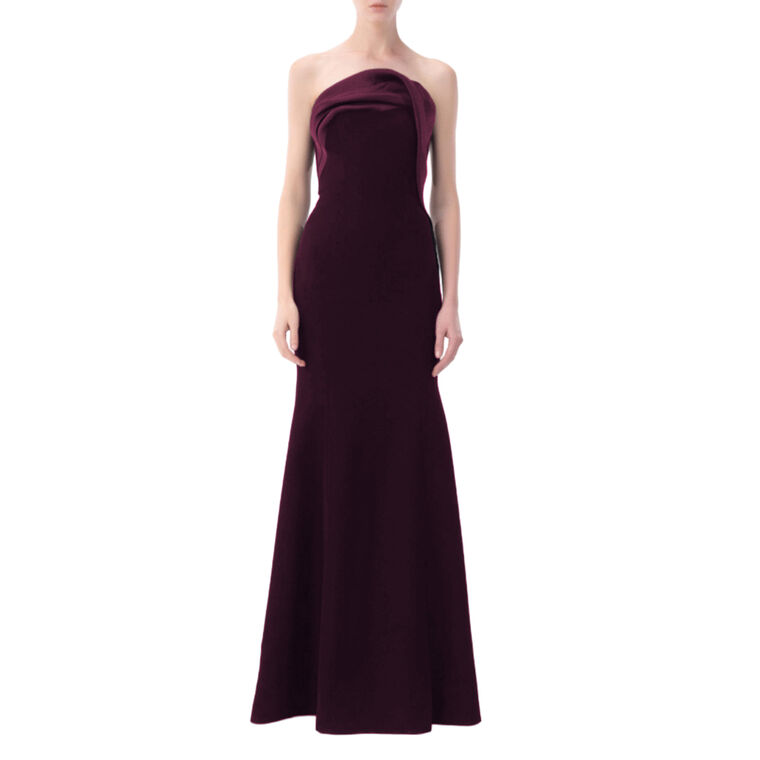 Strapless Crepe Trumpet Gown image number null