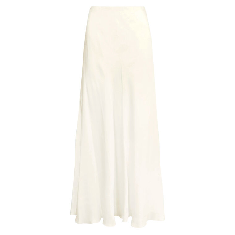 Beth Satin Bias Cut Midi Skirt image number null