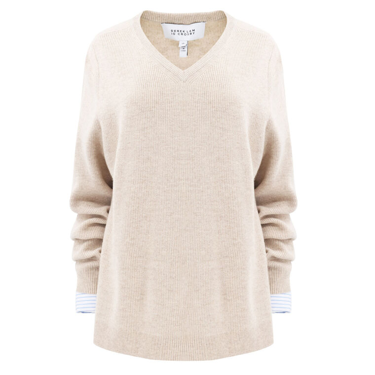 Cassie Mixed Media Sweater image number null