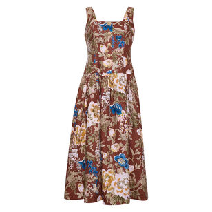 Feliz Sleeveless Drop Waist Midi Dress