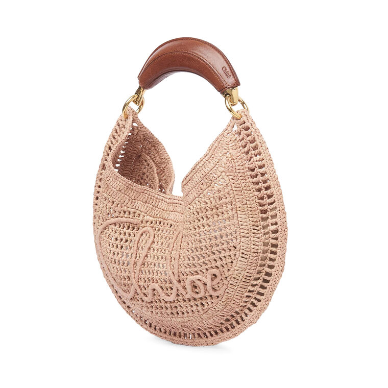 Summer Banana Hobo Bag In Raffia image number null
