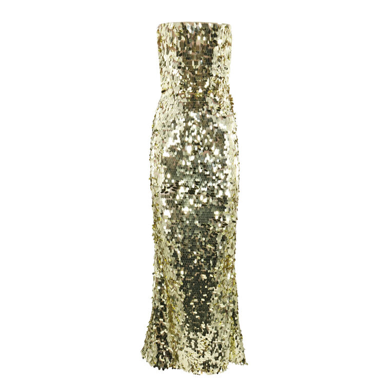 Farah Sequin Strapless Gown image number null