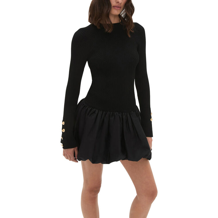 Moonlight Long Sleeve Knit Mini Dress image number null