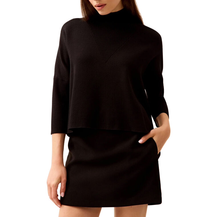 Claudie Mock Neck Popover Sweater image number null