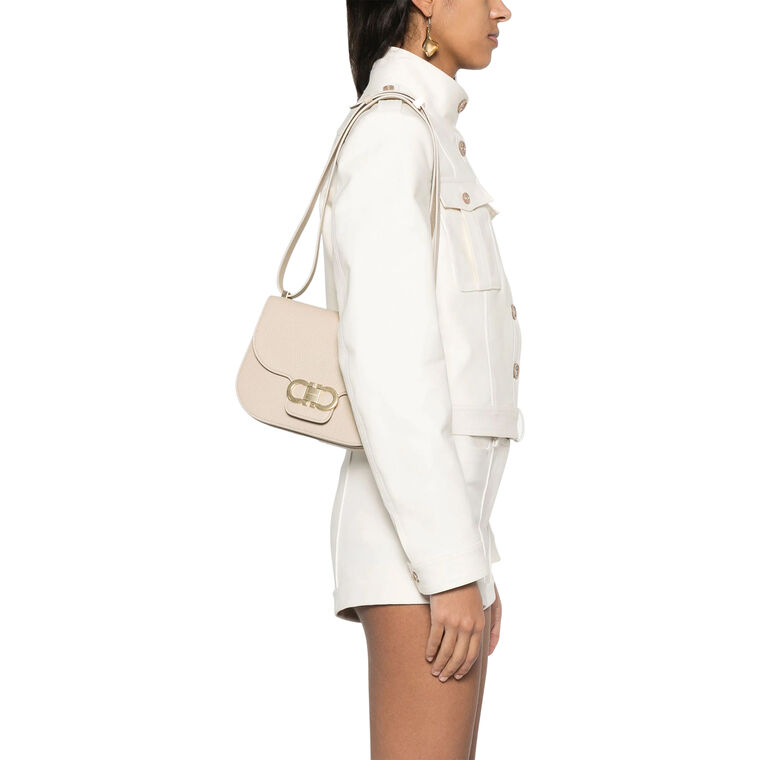 Double Gancio Leather Crossbody Bag image number null
