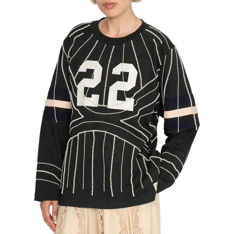 Quinn Beaded Long Sleeve T-Shirt image number null