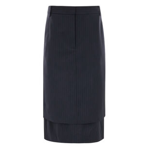 Mier Pinstripe Convertible Skirt