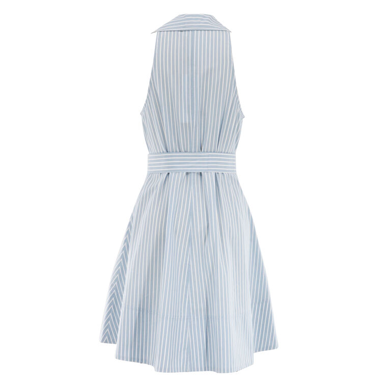 Florenz Striped Tie-Waist Mini Dress image number null