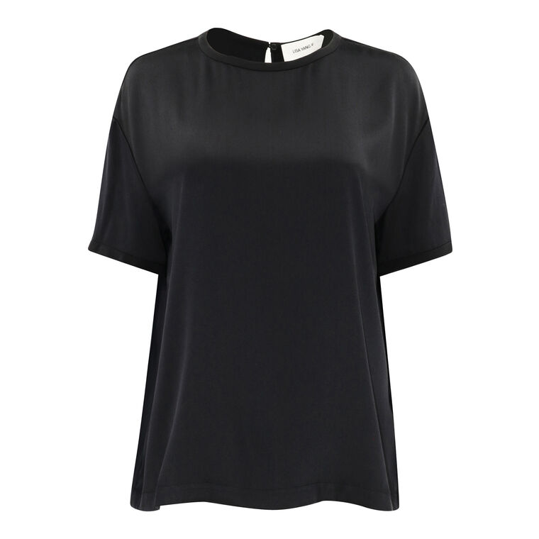 Round Neck Silk T-Shirt image number null