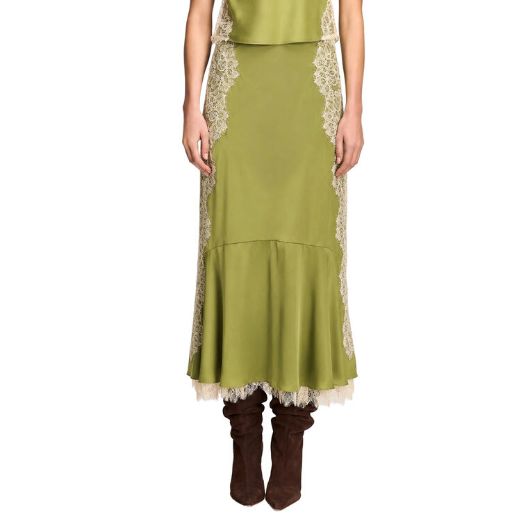 Esme Satin Liore Midi Skirt image number null