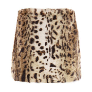 Lis Faux Lynx Mini Skirt