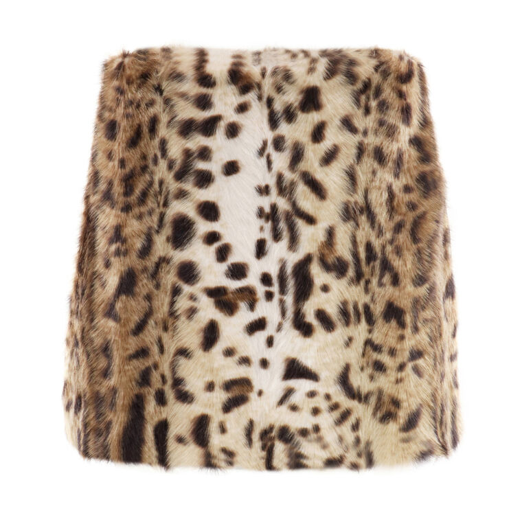 Lis Faux Lynx Mini Skirt image number null