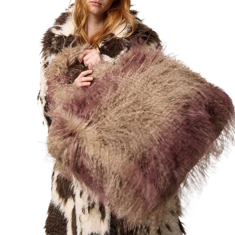 Oversized Faux Fur Tote image number null