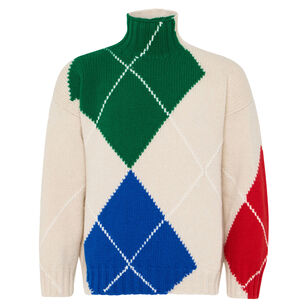 JWA X Pringle Argyle Turtleneck Sweater