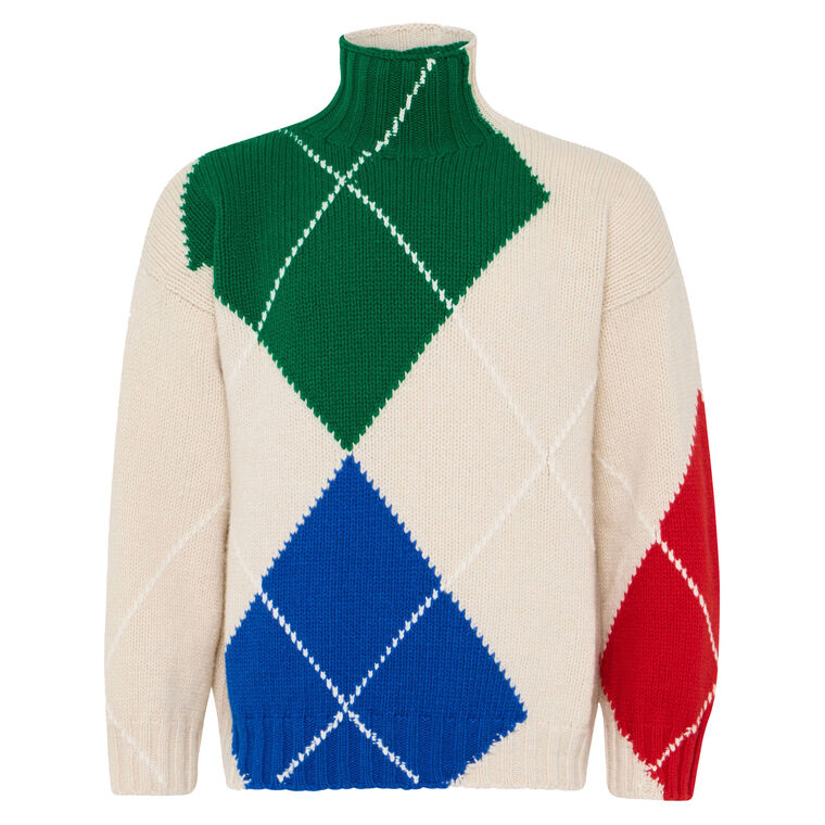 JWA X Pringle Argyle Turtleneck Sweater image number null