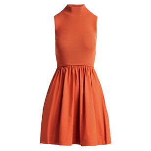 Reynolds Sleeveless Mixed Media Mini Dress