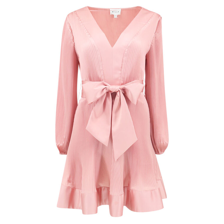 Liv Satin Pleated Dress image number null