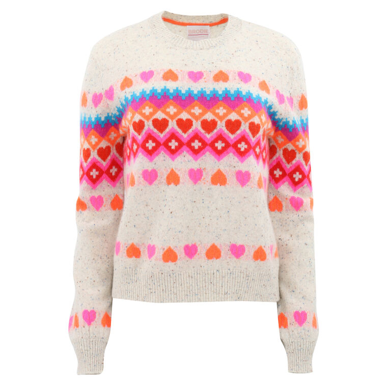 Rainbow Fair Isle Sweater image number null