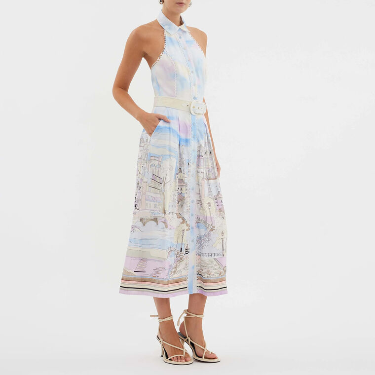 Parfait Collar Midi Dress image number null