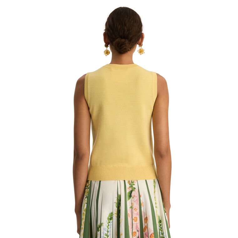 Virgin Wool Solid Tank Top image number null