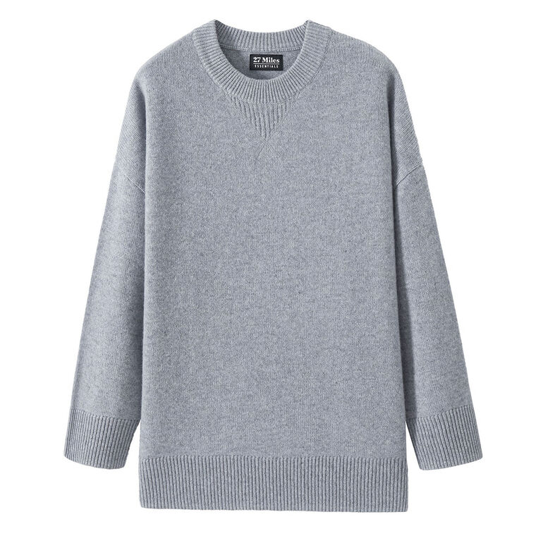 Saira Oversized Cashmere Crewneck Sweater image number null