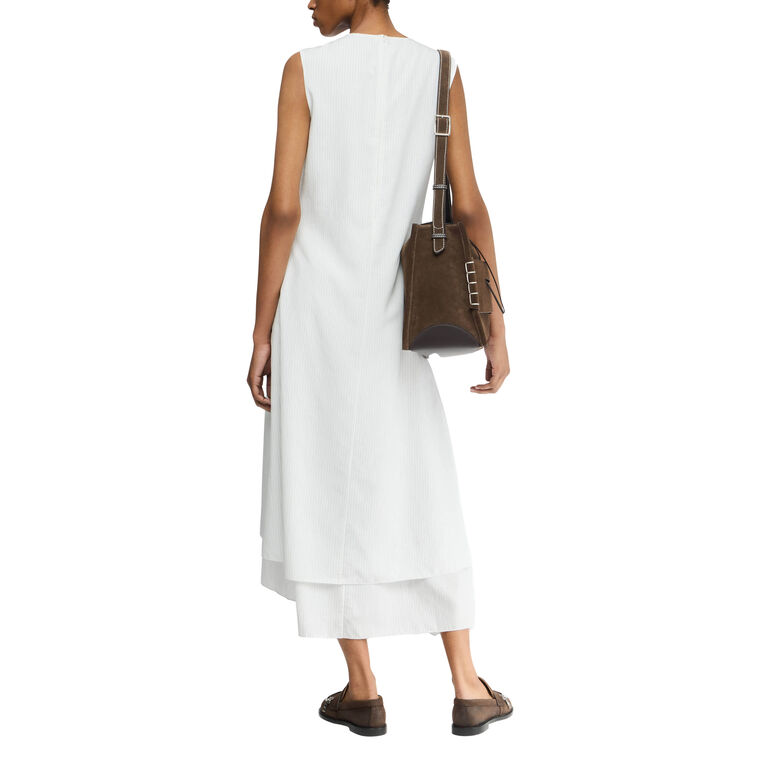 Double Layer Sleeveless Midi Dress image number null