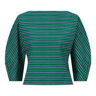 Striped Cotton Dolman Sleeve Top