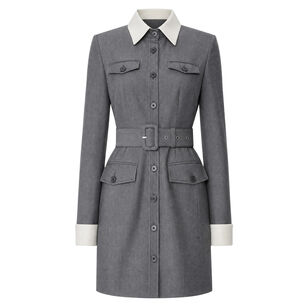 Valerie Collared Button-Front Dress