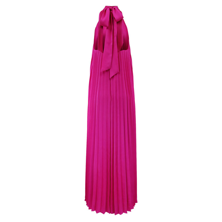 Beverly Pleated Halter Maxi Dress image number null