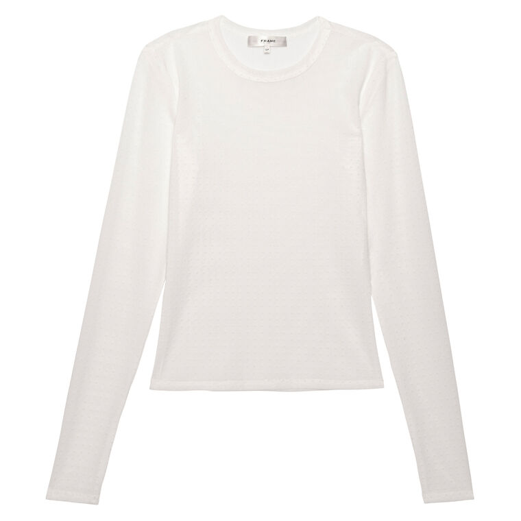 The Mesh Polka Dot Top image number null