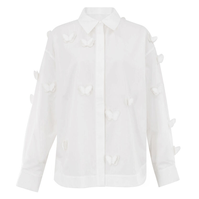 Long Sleeve 3D Butterflies Blouse image number null